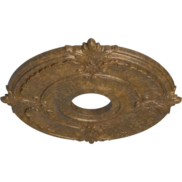 Attica Ceiling Medallion (Fits Canopies Up To 5), Hand-Painted Rubbed Bronze, 18OD X 4ID X 5/8P